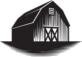 Barn silhouette on white background. Barn logo vector