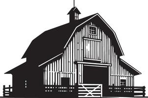 Barn silhouette on white background. Barn logo vector