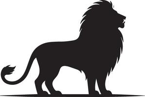 Lion silhouette isolated on white background. lion logo vector