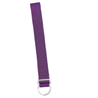 yoga sangle longue violet tissé sangle avec une argent ré bague Boucle plié dans moitié png