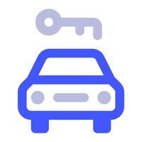 coche alquiler icono para web, aplicación, infografía vector