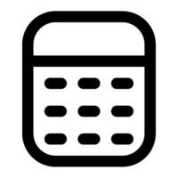 Calculator icon for uiux, web, app, infographic, etc vector
