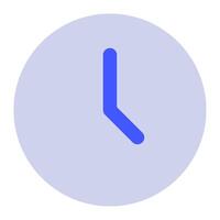 reloj icono para uiux, web, aplicación, infografía, etc vector