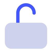 Unlock icon for uiux, web, app, infographic, etc vector