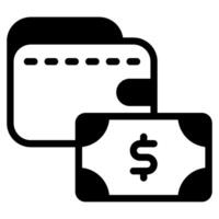 billetera dólar icono para web, aplicación, infografía, etc vector