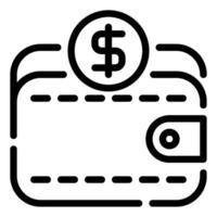 moneda bolso icono para web, aplicación, infografía, etc vector