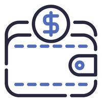 moneda bolso icono para web, aplicación, infografía, etc vector