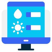 agua monitor icono para web, aplicación, infografía, etc vector