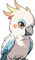 Cockatoo Bird Cartoon Illustration png