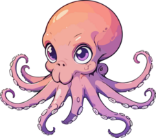 pulpo animal dibujos animados ilustración png