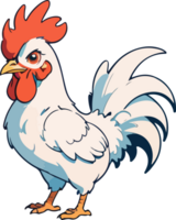 poulet coq dessin animé conception png