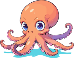 pulpo animal dibujos animados clipart png