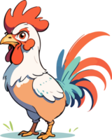 frango galo desenho animado imagem png