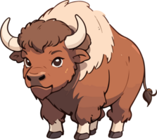 bisonte animale cartone animato clipart png