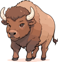 Bison Tier Karikatur Maskottchen png