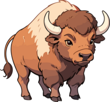 bisonte animale cartone animato clip arte png