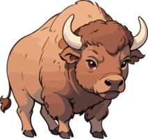 bisonte animal dibujos animados imagen png