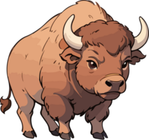 Bison Tier Karikatur Bild png