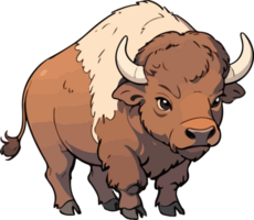 bison animal dessin animé clipart png