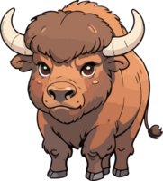 bison djur- tecknad serie bild png