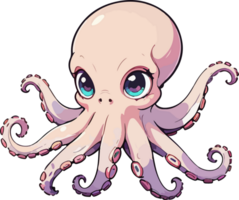 Octopus Animal Cartoon Style png