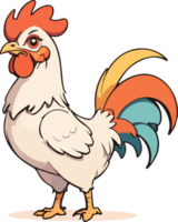 poulet coq dessin animé agrafe png