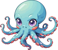 pulpo tentáculo dibujos animados plano png