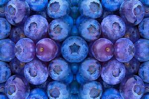 Blueberry abstract with a mirrored effect, creating symmetrical patterns in a kaleidoscopic view photo