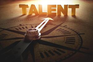 Compass direction points to talent. Discovering Talent, and talent selection demand for organizations photo