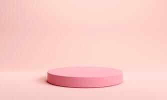 Platforms pastel. minimal scene with pink podiums. Abstract geometric circle background. for trade show Cute, baby accessories, fashion, cosmetics, or beauty products photo