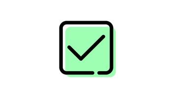 Animated Check mark icon with transparent background and easy to use video