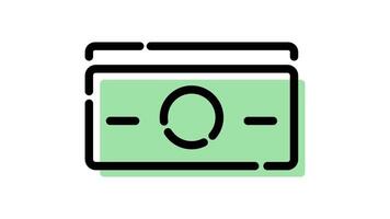 animado dólar icono con transparente antecedentes y fácil a utilizar video