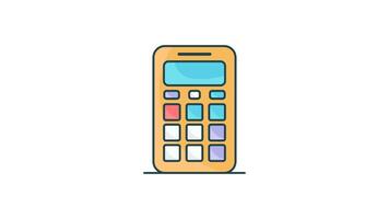 animado calculadora icono con transparente antecedentes y fácil a utilizar video