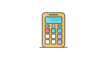 Animé calculatrice icône avec transparent Contexte et facile à utilisation video