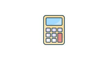 Animé calculatrice icône avec transparent Contexte et facile à utilisation video