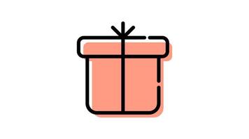 Animated gift icon with transparent background and easy to use video