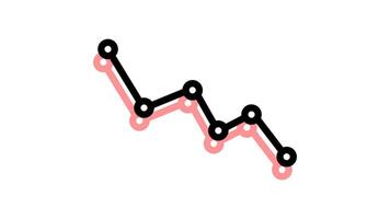 Animated line chart icon with transparent background and easy to use video