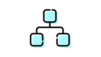 Animated networking icon with transparent background and easy to use video