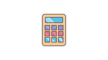animado calculadora icono con transparente antecedentes y fácil a utilizar video