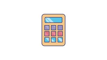 Animé calculatrice icône avec transparent Contexte et facile à utilisation video