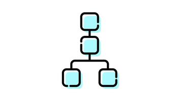 Animated networking icon with transparent background and easy to use video