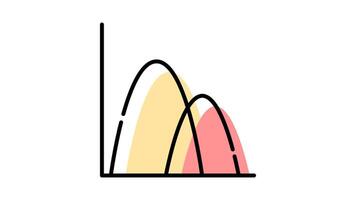 Diagramm Bereich animiert Symbol mit transparent Hintergrund und einfach zu verwenden video