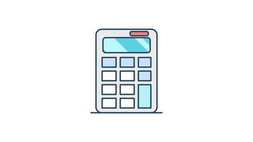 Animé calculatrice icône avec transparent Contexte et facile à utilisation video