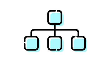 animato networking icona con trasparente sfondo e facile per uso video