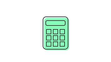 animato calcolatrice icona con trasparente sfondo e facile per uso video