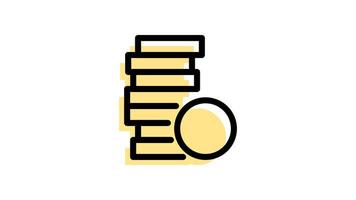 Animated coin icon with transparent background and easy to use video