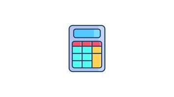 Animated calculator icon with transparent background and easy to use video