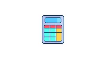 Animated calculator icon with transparent background and easy to use video