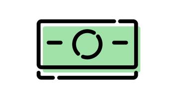 Animated dollar icon with transparent background and easy to use video