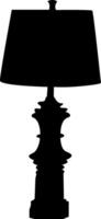 Silhuette lamp, table lamp, wall lamp vector